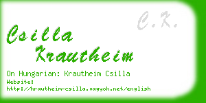 csilla krautheim business card